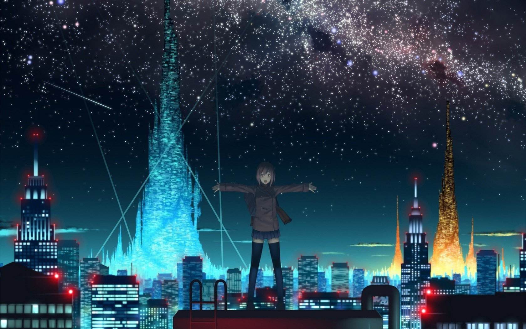 Hình ảnh anime đẹp về đêm