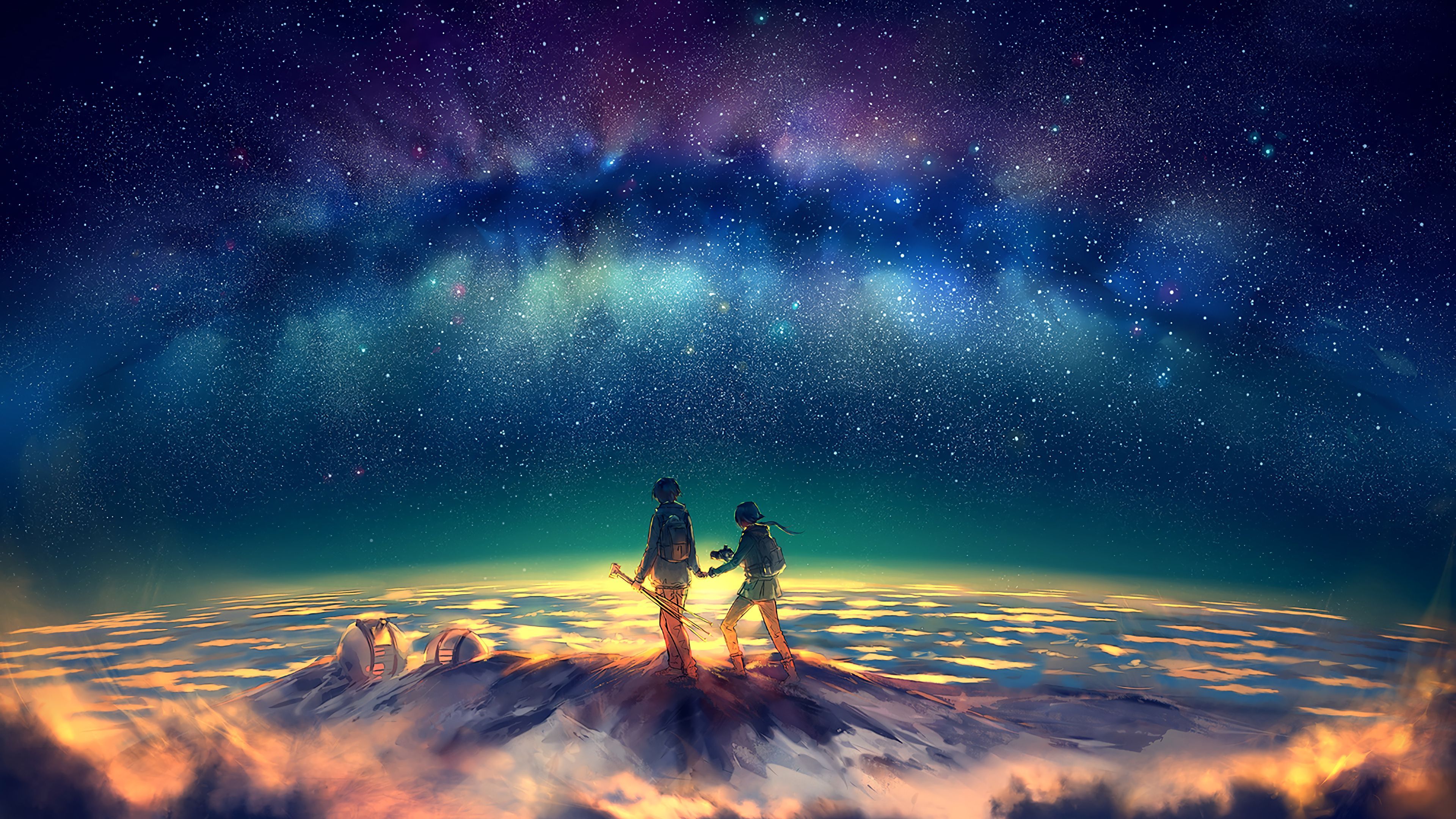 Hình ảnh hàng đầu của bầu trời đêm anime