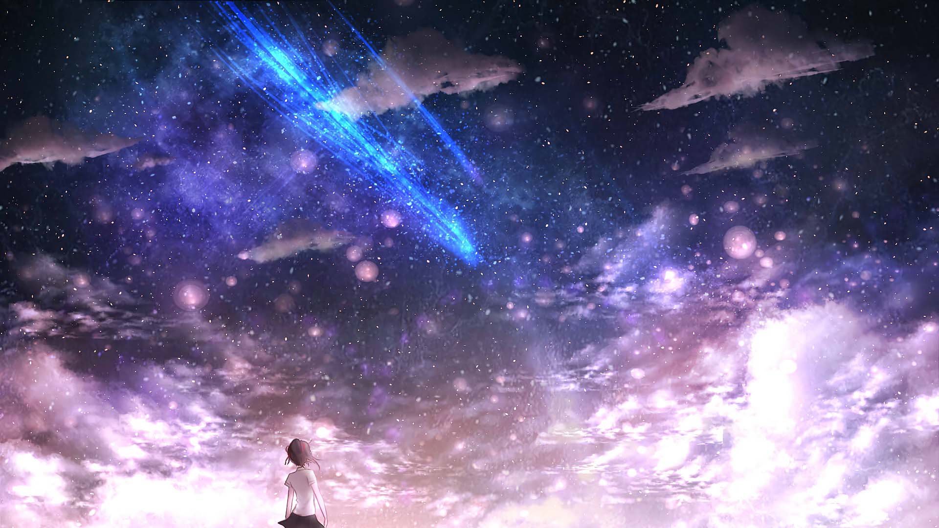 Hình ảnh của bầu trời đêm anime