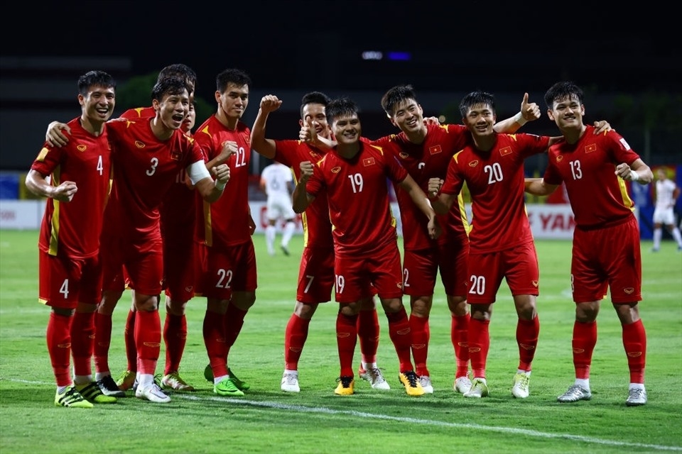 Ảnh đội tuyển Việt Nam ăn mừng đẹp