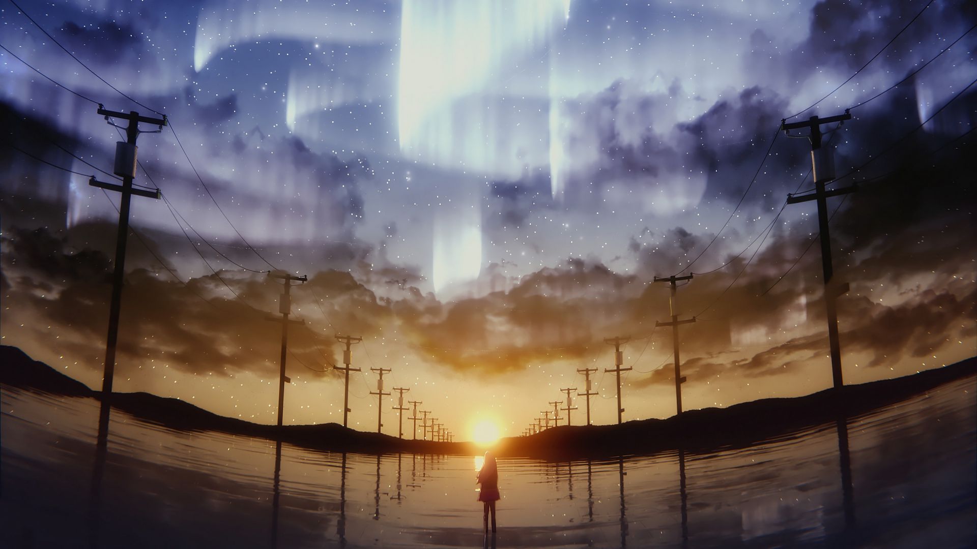 Background Anime bầu trời tuyệt đẹp