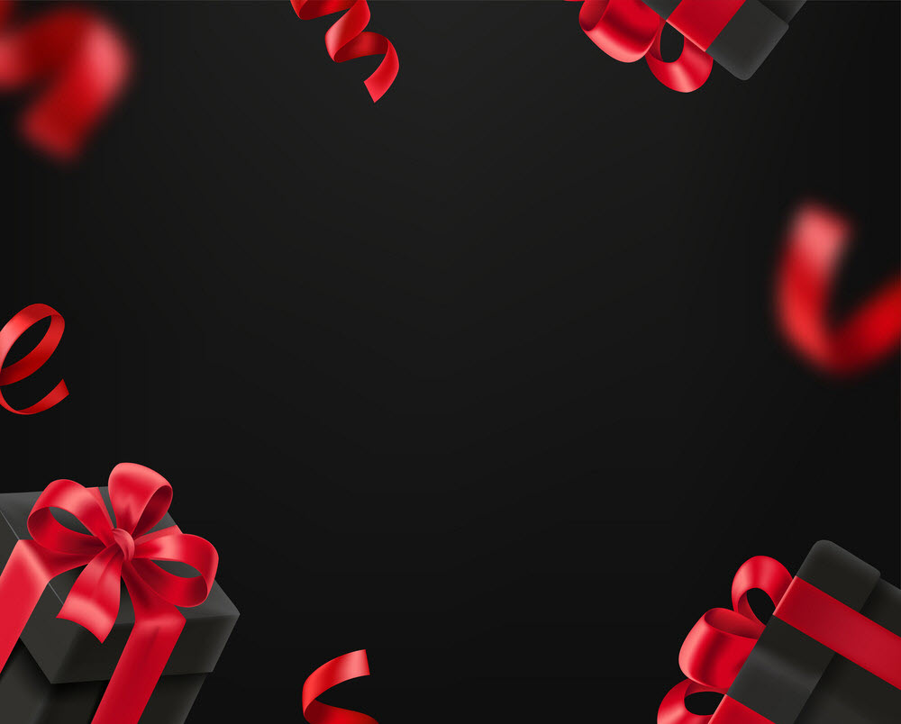 Background Gift Red Black
