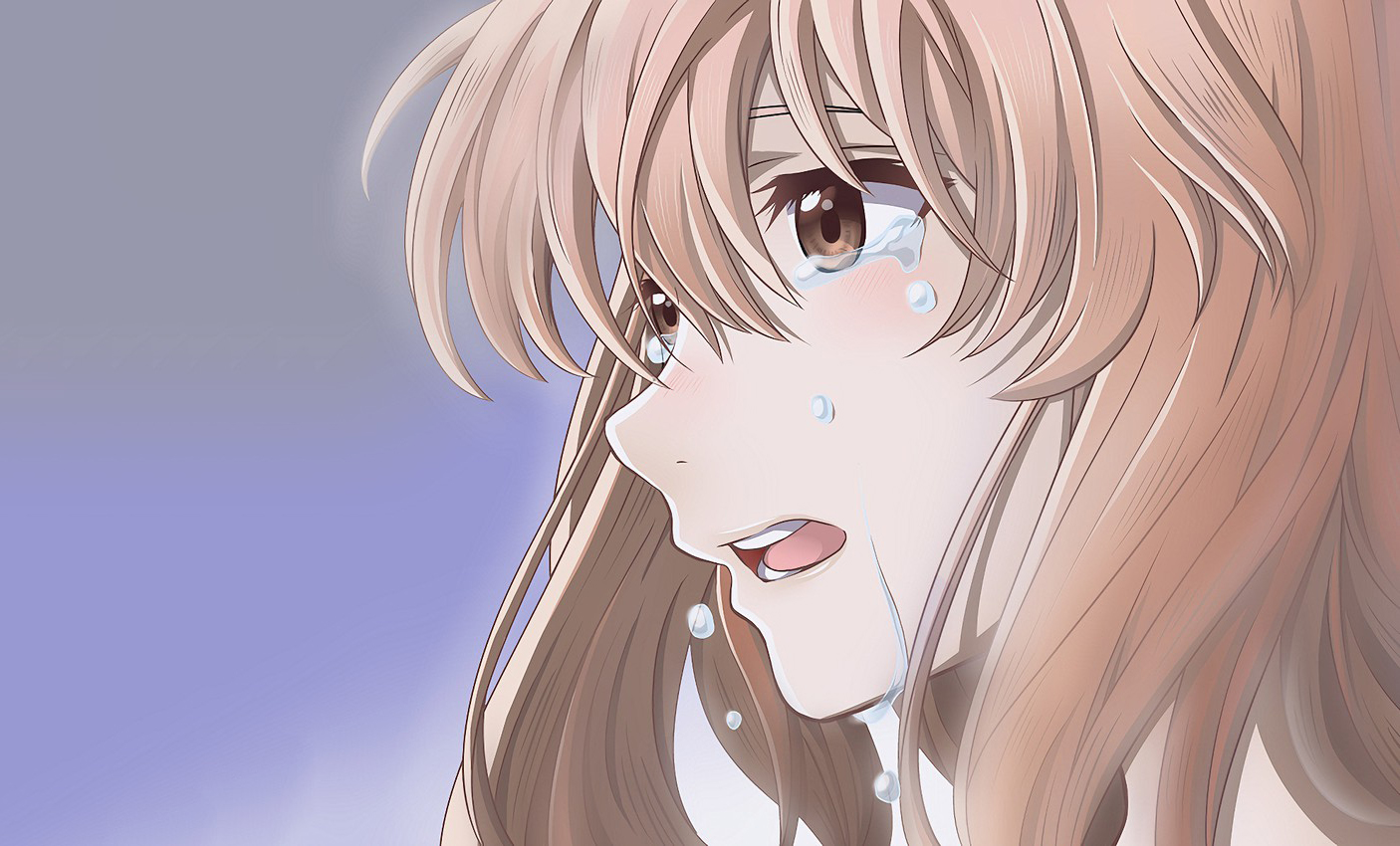 Hình ảnh anime girl khóc thầm