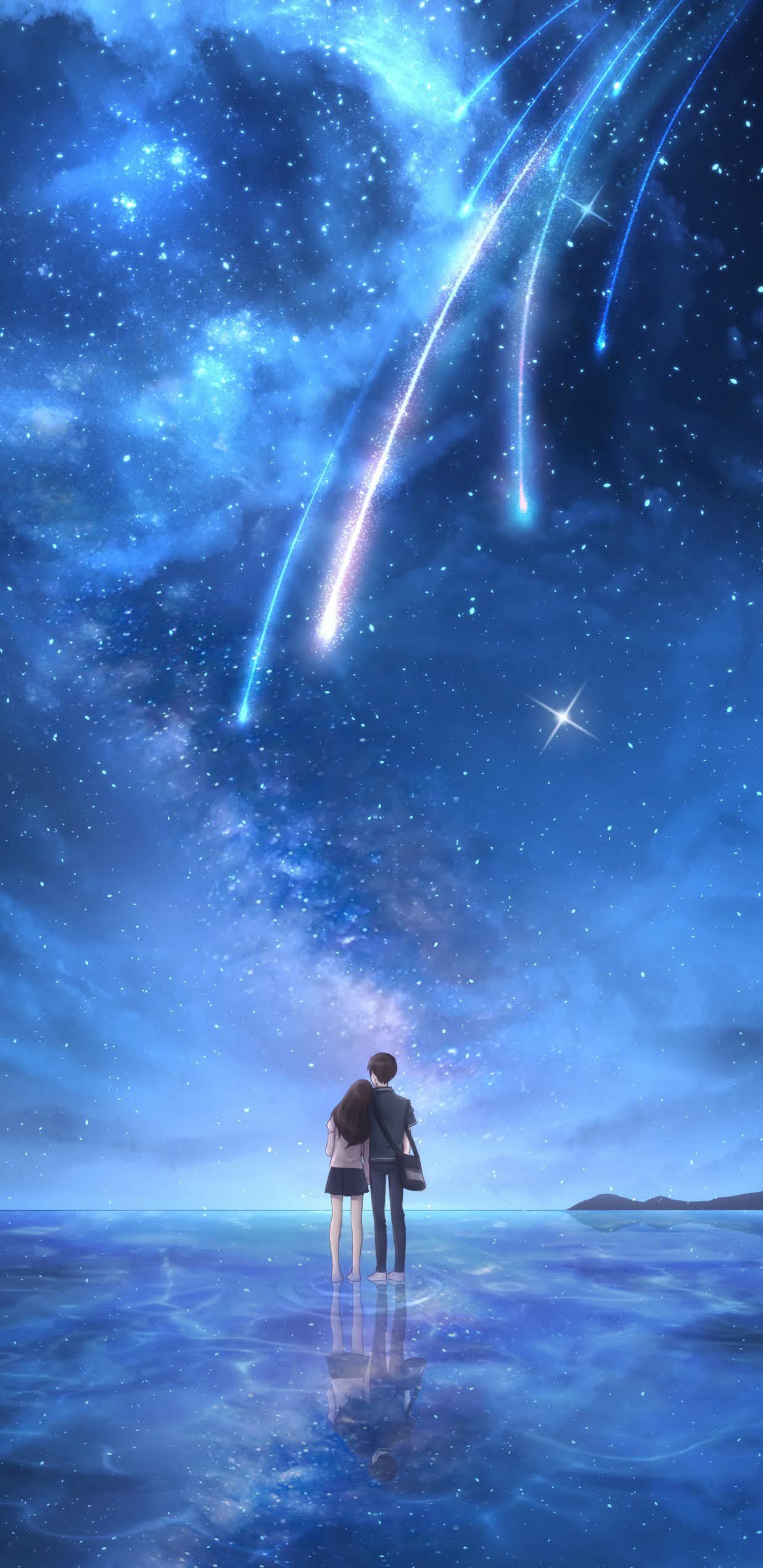 Hình ảnh bầu trời đêm anime đẹp chất