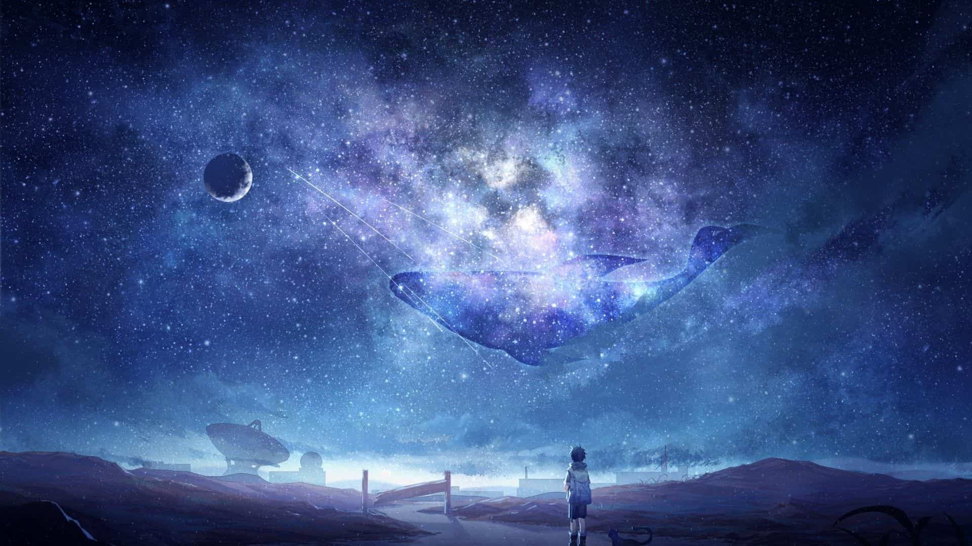 Hình ảnh bầu trời đêm anime hư ảo