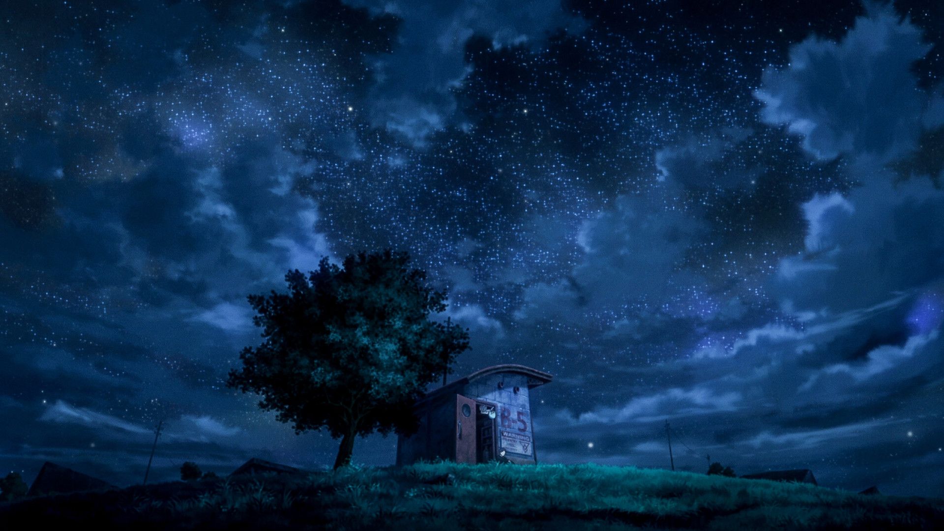 Hình ảnh bầu trời đêm anime tuyệt đẹp