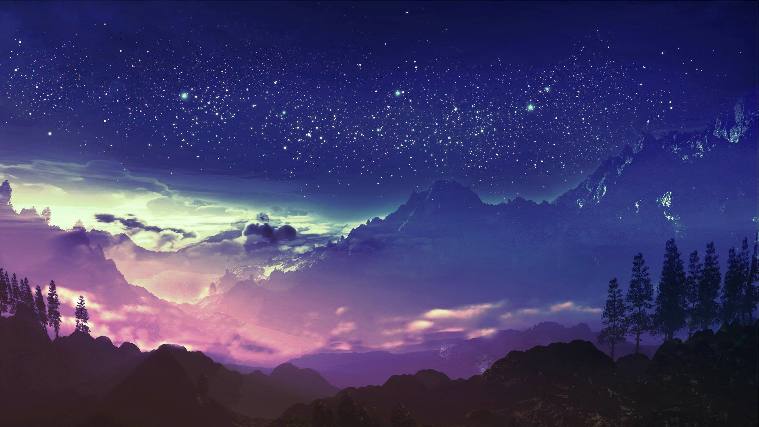Hình ảnh bầu trời đêm anime