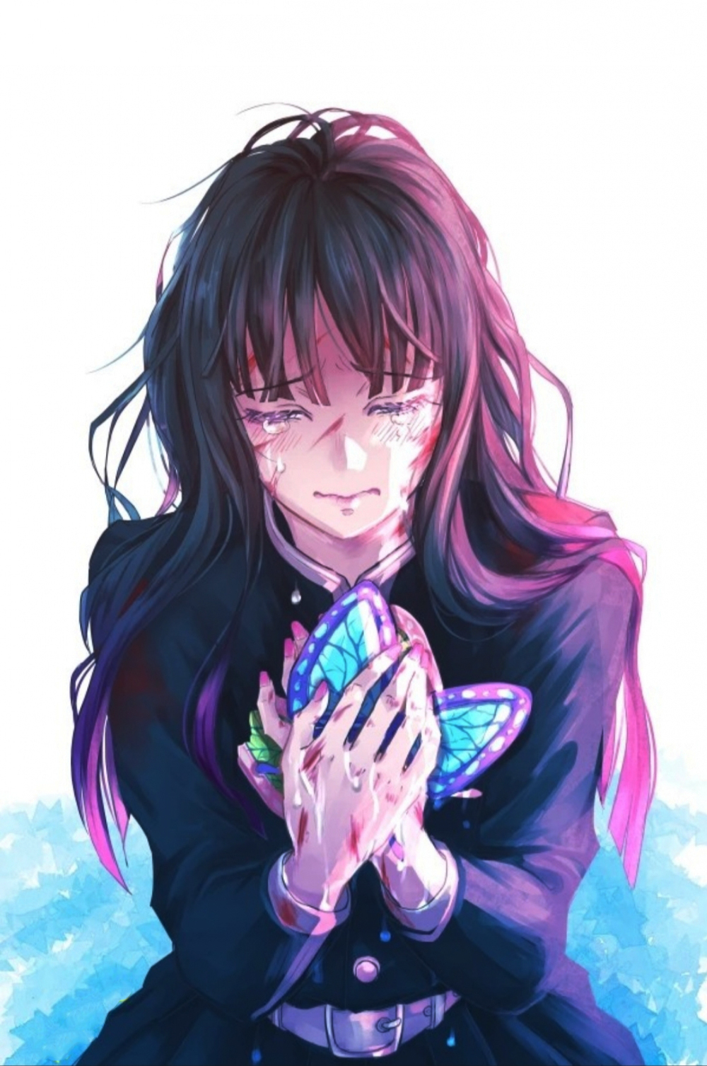Hình ảnh girl anime đau khổ khóc thầm