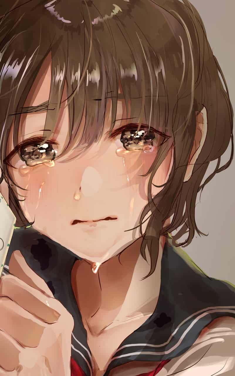 Hình anime khóc thầm cực đẹp