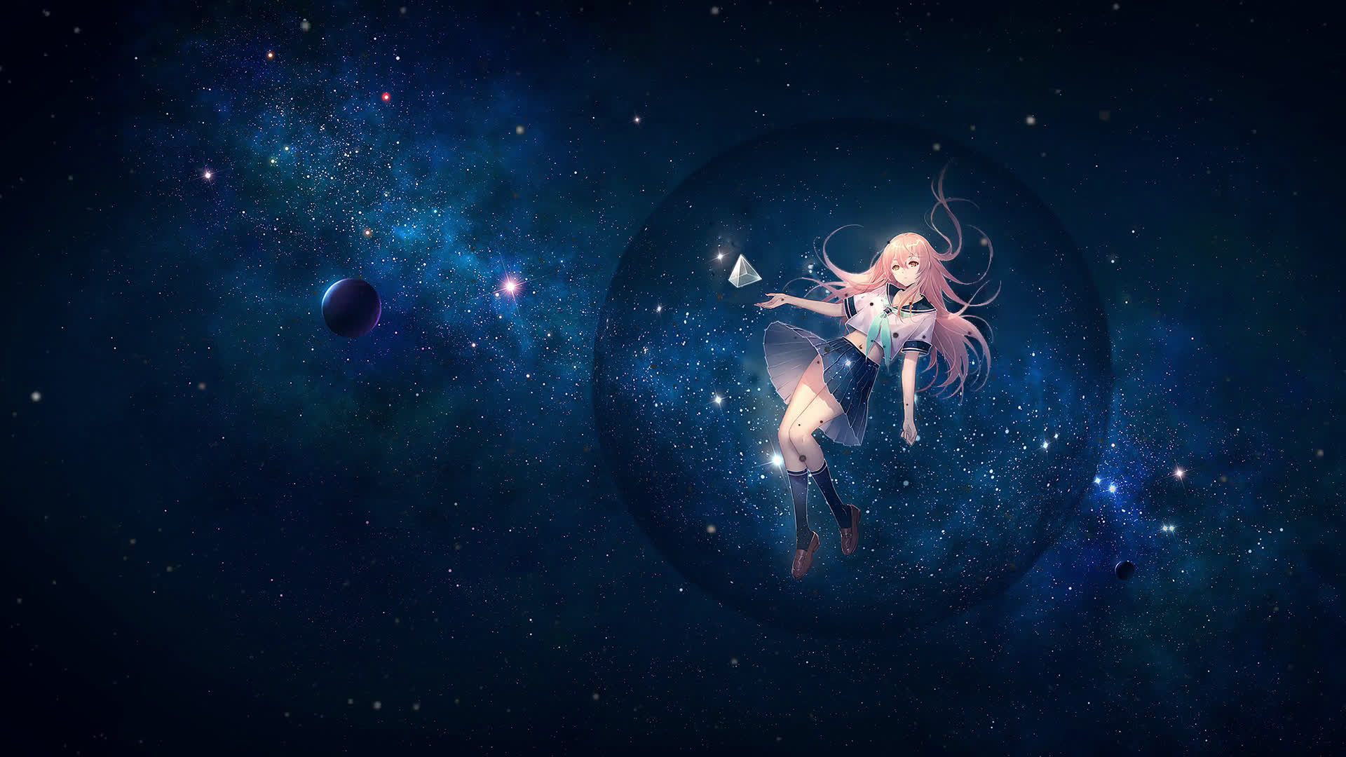 Hình bầu trời đêm anime đẹp độc lạ