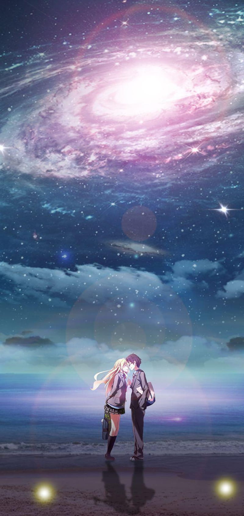 Hình bầu trời đêm anime lãng mạn đẹp nhất