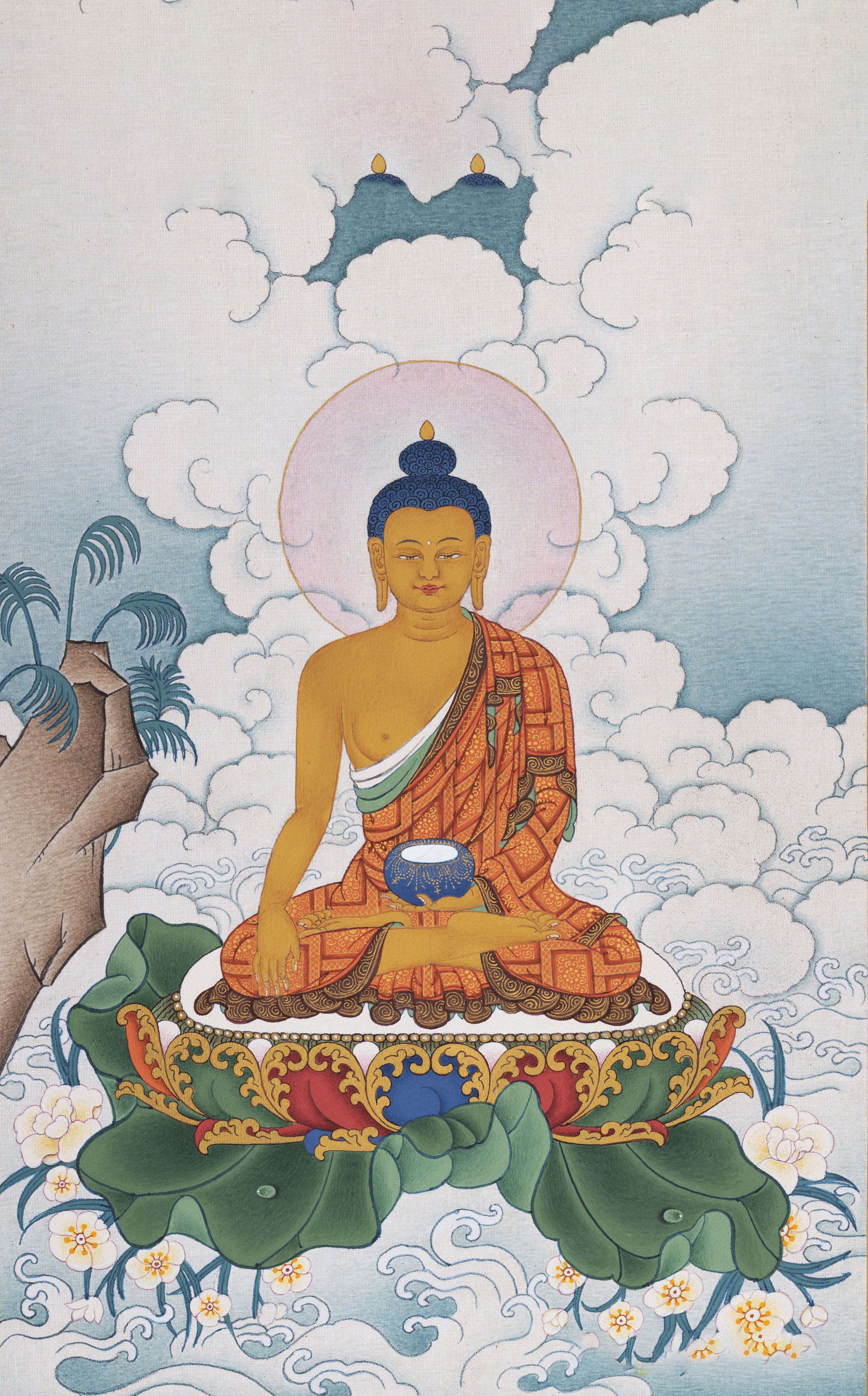 Hình nền Phật Dược Sư đang ngồi thiền