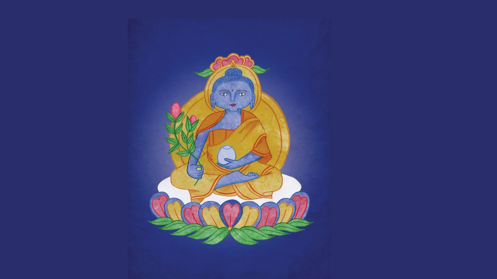 Hình nền Phật Dược Sư ngồi thiền