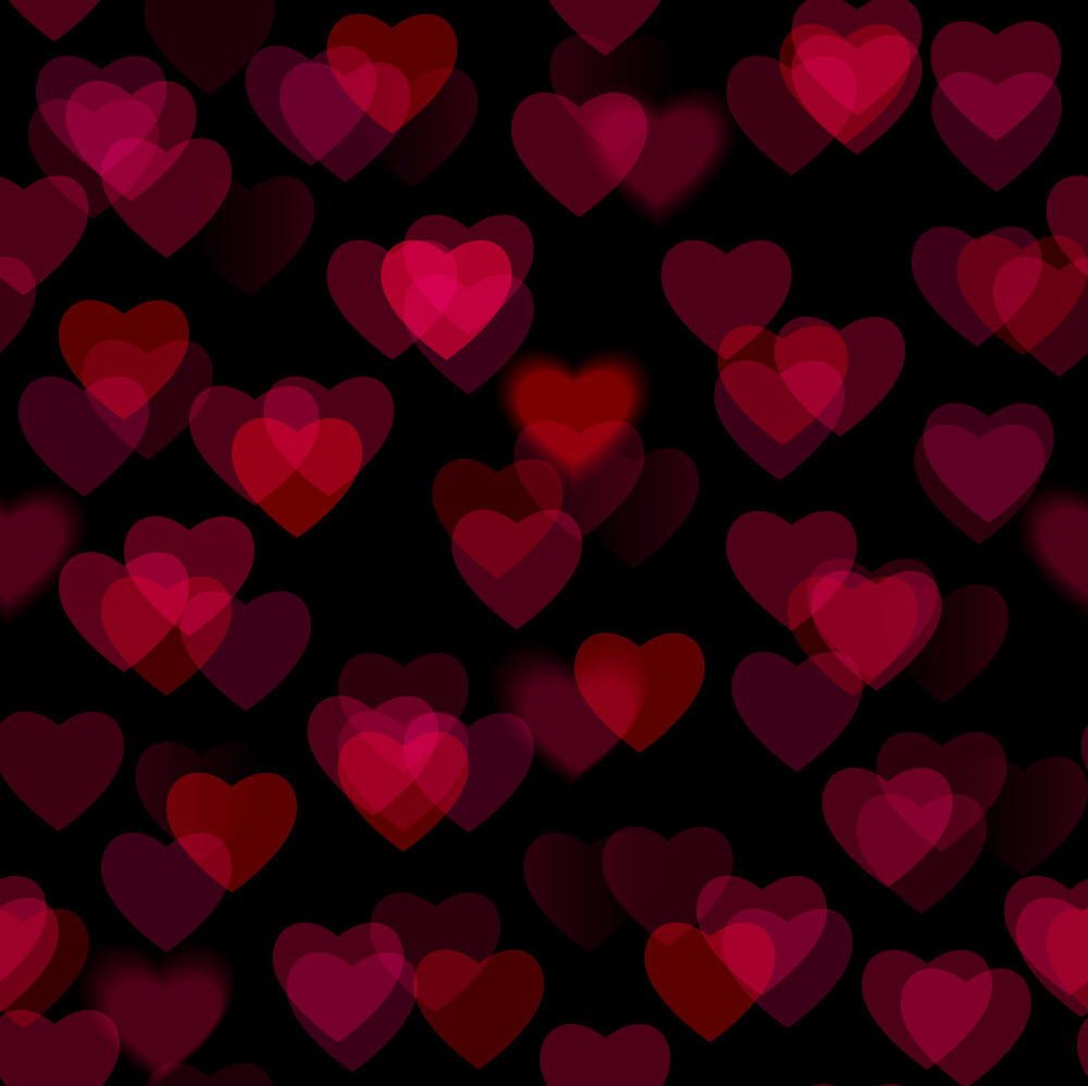Red Black Heart Background