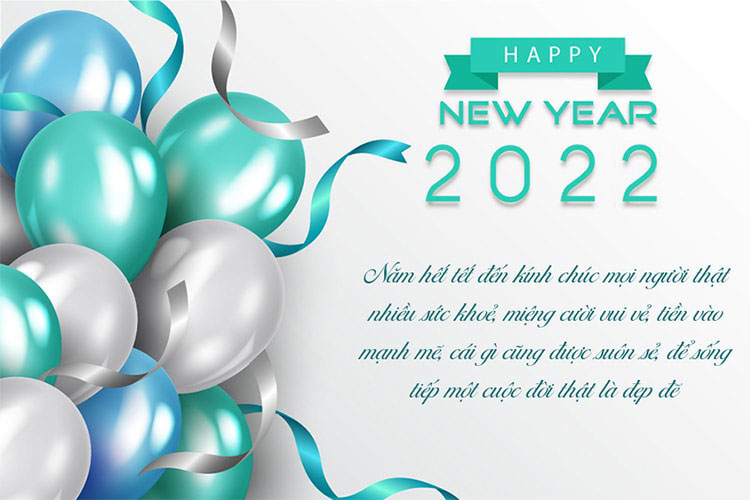 Mẫu thiệp chúc mừng năm mới 2022 cực đẹp