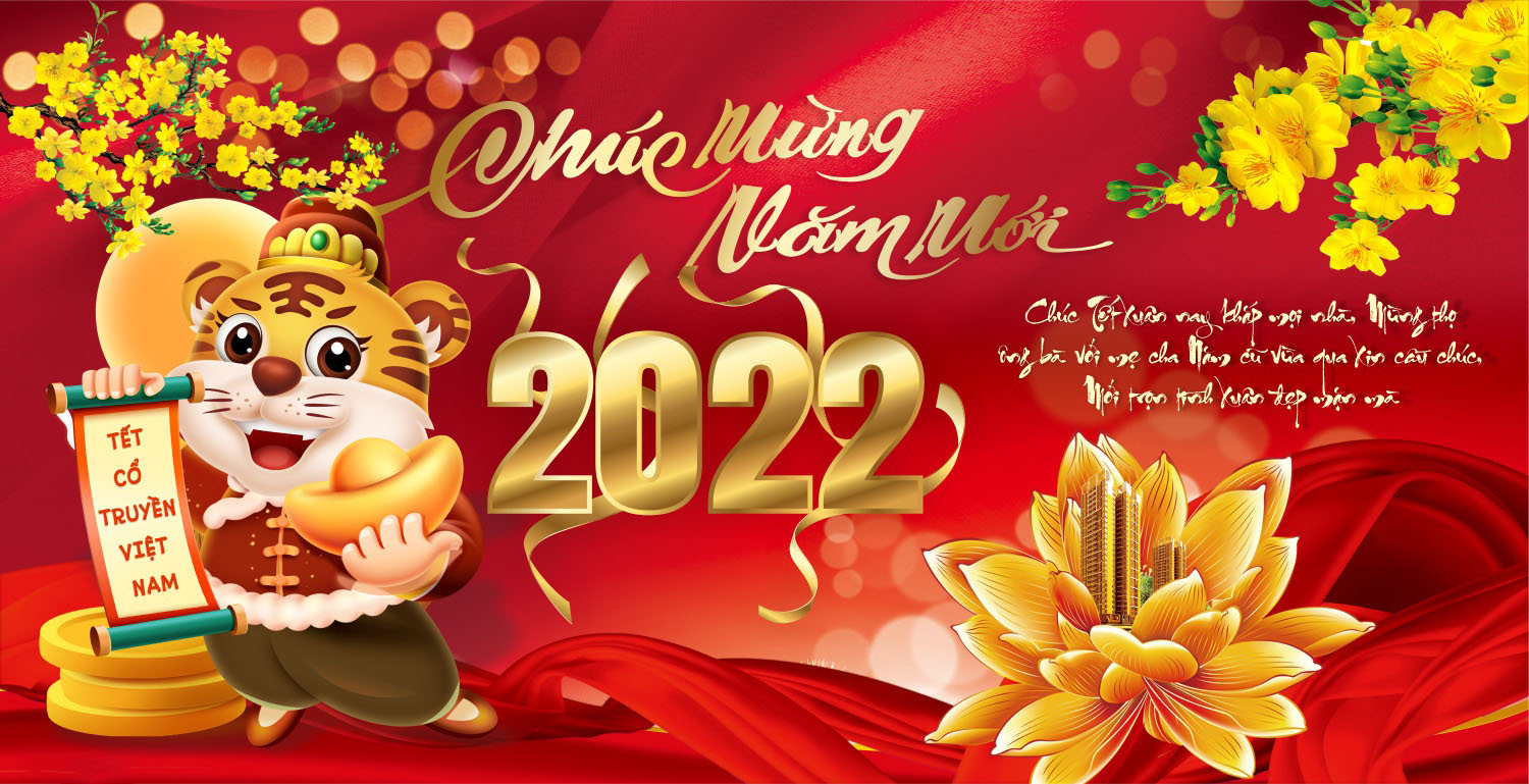 Thiệp chúc mừng năm mới 2022 cho bạn bè