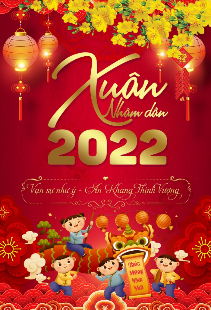 Thiệp chúc mừng năm mới 2022 vạn sự như ý