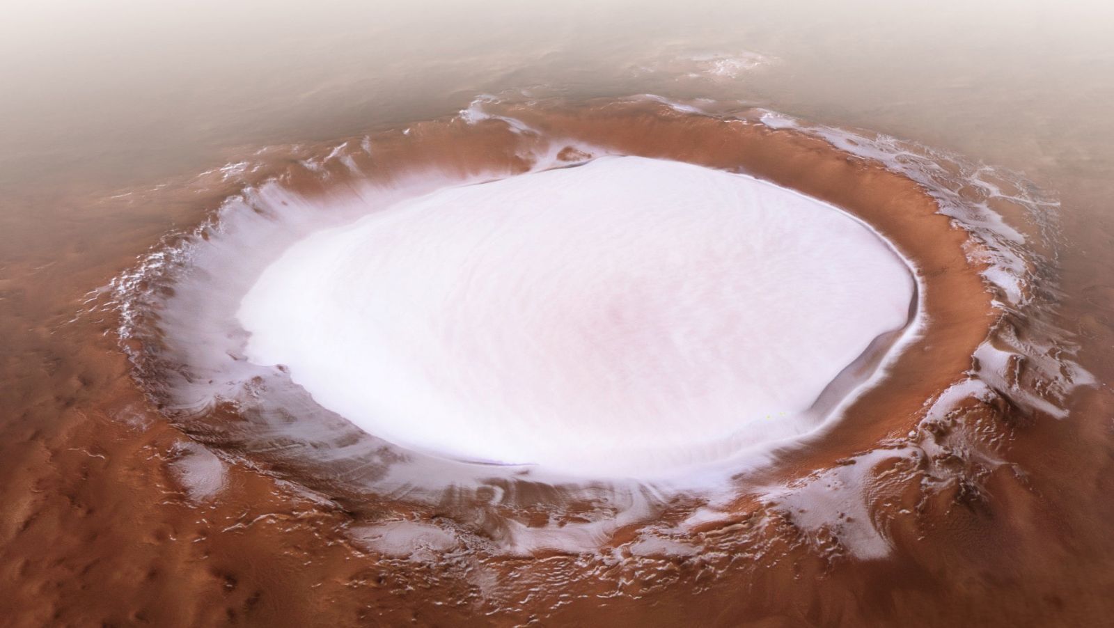 Hình ảnh miệng núi lửa trên sao Hỏa cực đẹp