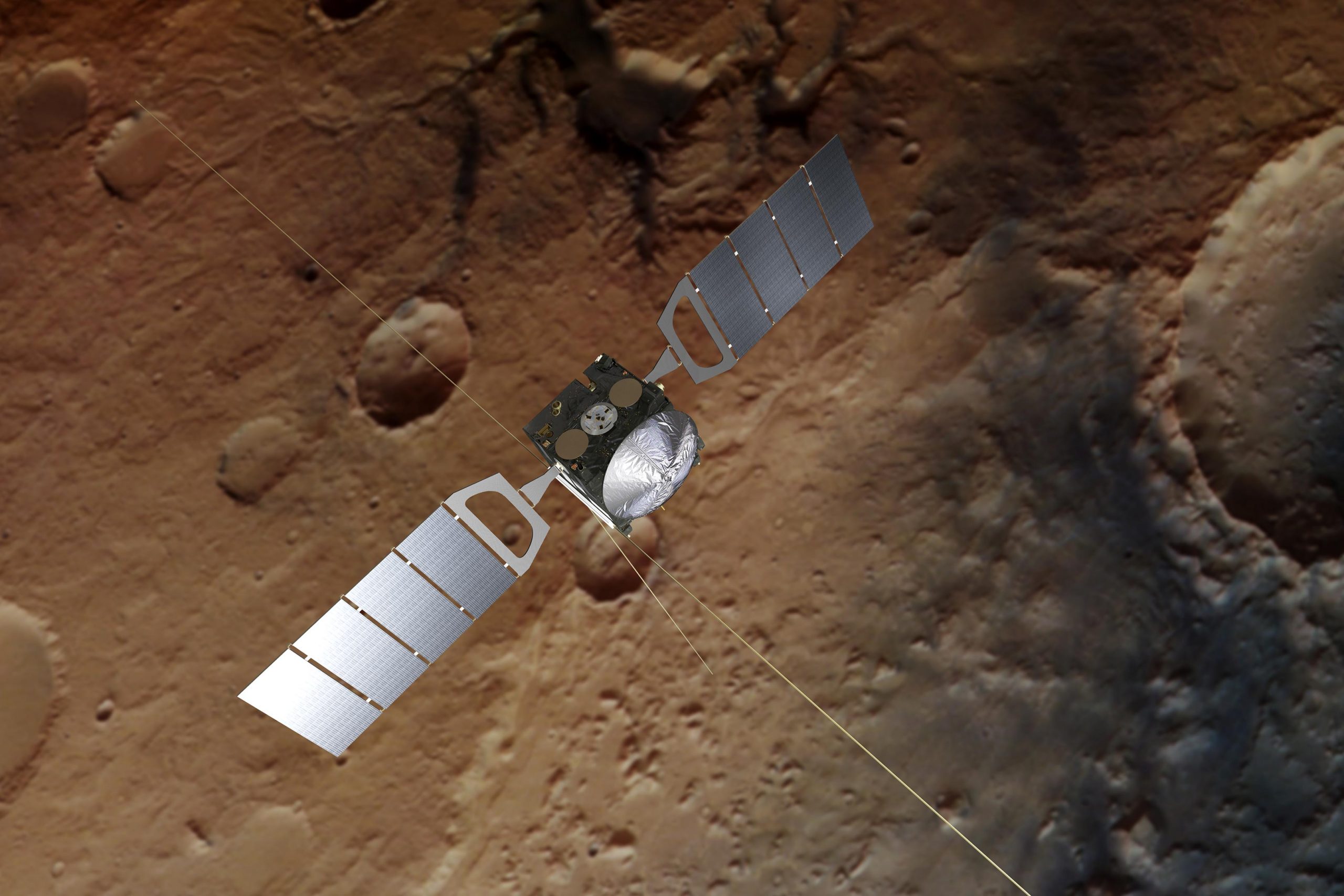 Hình ảnh vệ tinh bay qua sao Hỏa