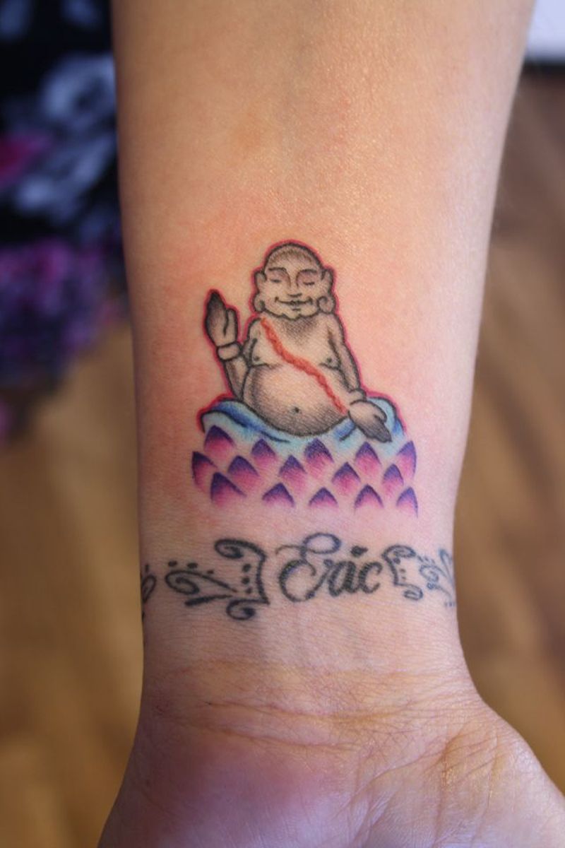 HCMHình xăm dán tattoo kín lưng 34x48cm Phật Bà Mua 1 tặng 1 mini tattoo   Lazadavn