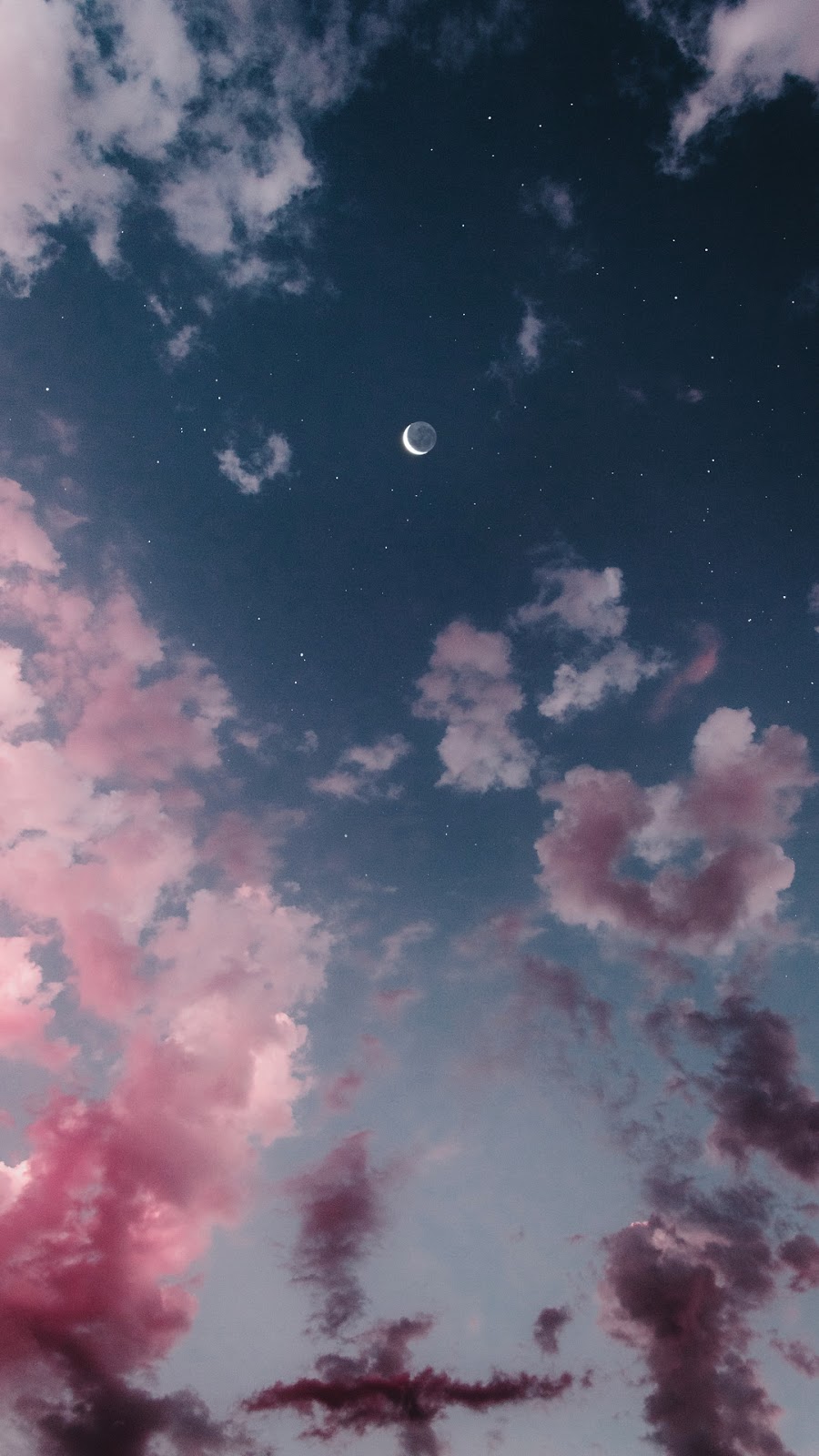 Hình nền bầu trời màu hồng tím cho điện thoại
