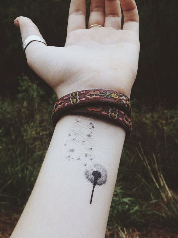 Tattoo hoa Bồ Công Anh mini