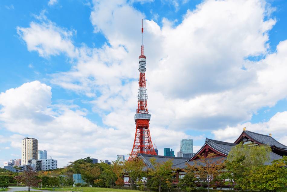 Ảnh tháp Tokyo nhìn từ xa