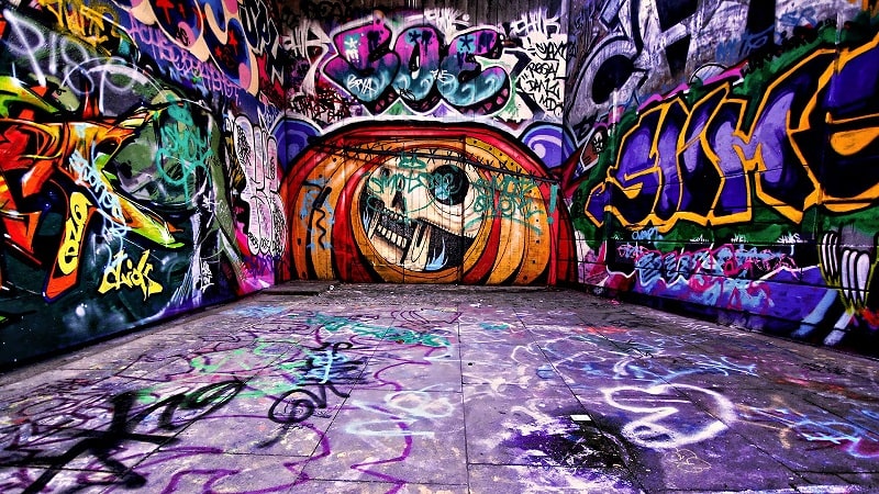 Hình ảnh về căn phòng graffiti 
