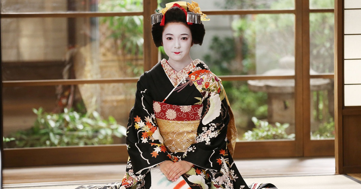 Hình ảnh geisha mặc Kimono