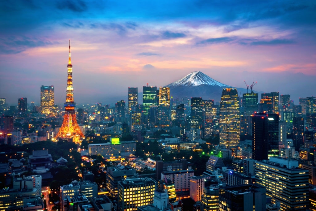 Hình ảnh tháp Tokyo sáng