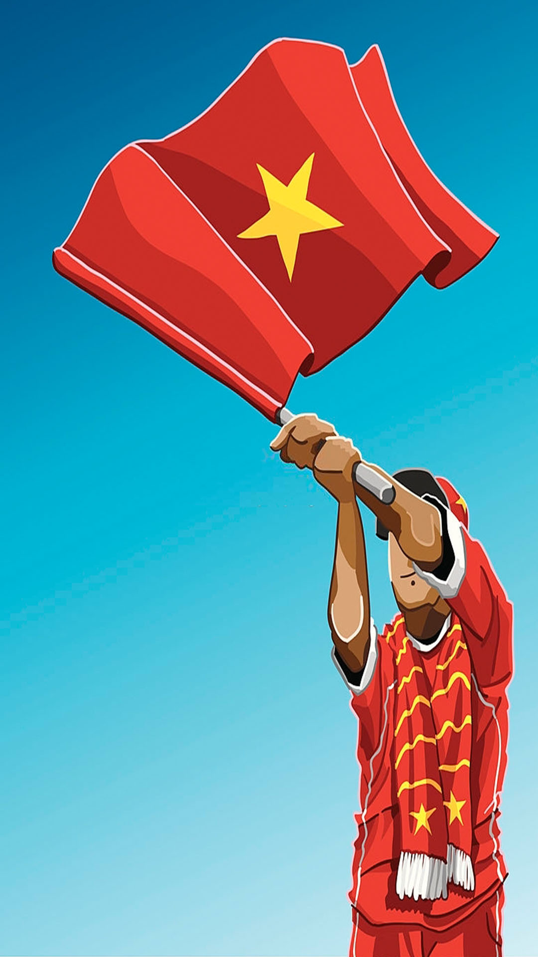Hình nền cờ Việt Nam hoạt hình