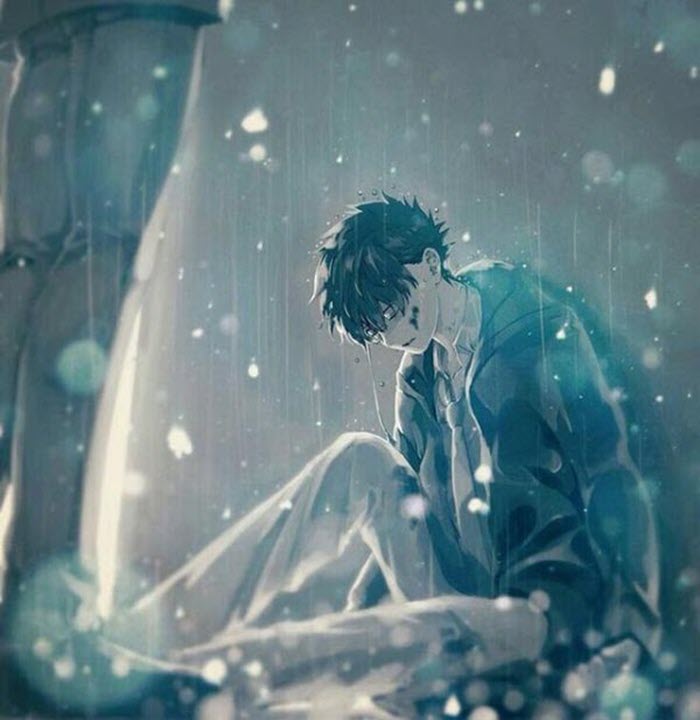Ảnh Anime phái mạnh buồn rơi nước mắt