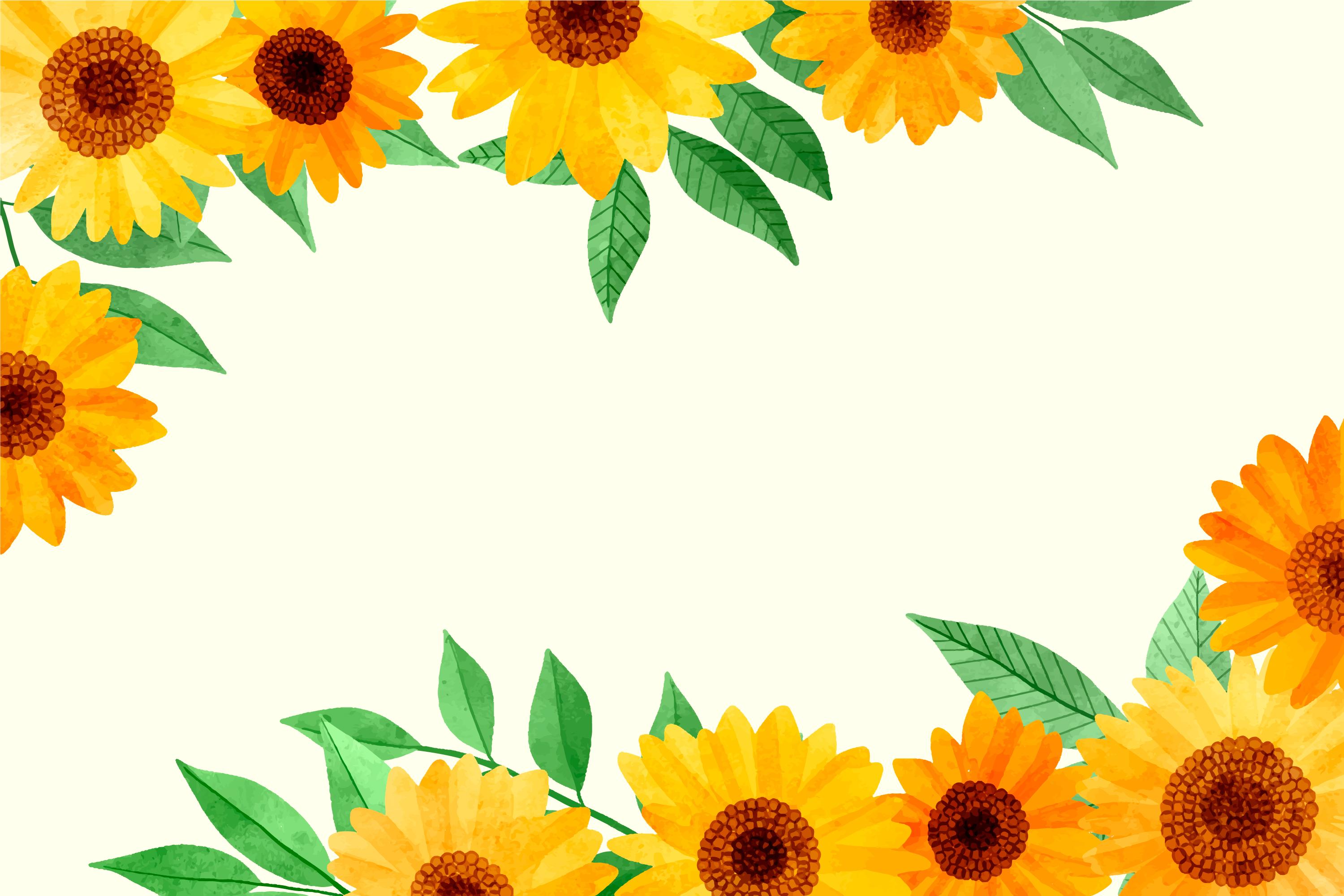 Background hoa hướng dương đơn giản cho thiết kế