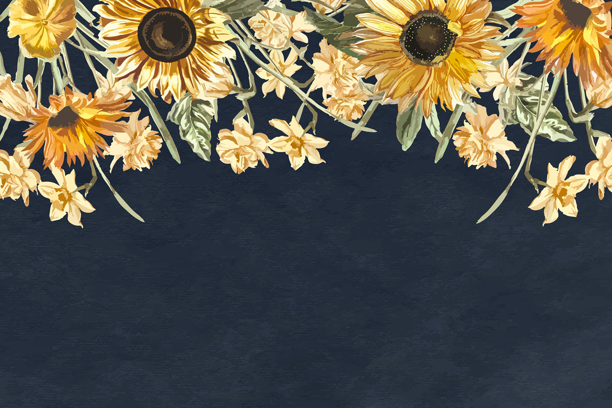 Background hoa hướng dương đơn giản cực đẹp
