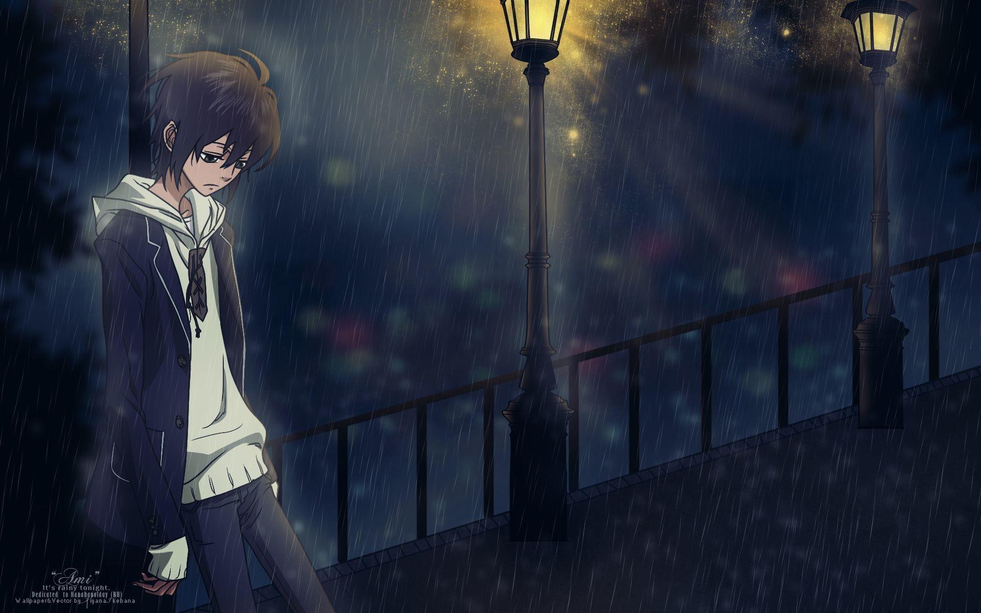 Hình hình họa Anime phái mạnh cô đơn