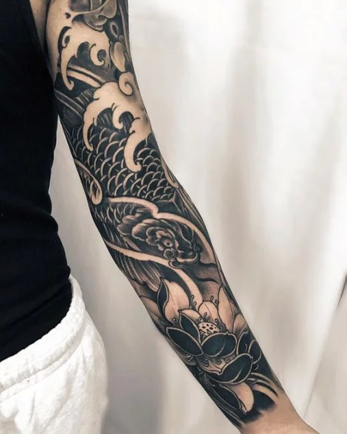Hình Tattoo tô đen cánh tay đẹp nhất