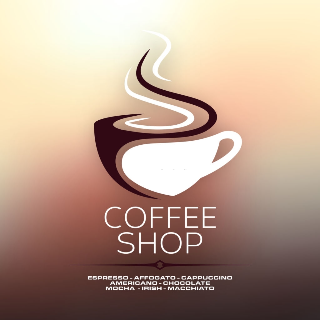 Logo cafe đen trắng