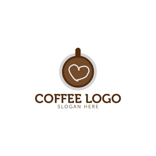 Mẫu logo quán cafe tình yêu