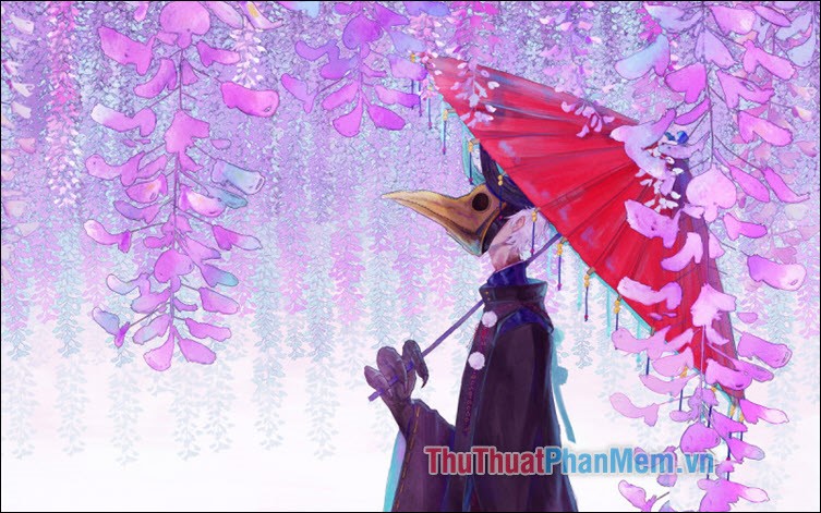 Hình ảnh hoa Tử Đằng anime tuyệt đẹp
