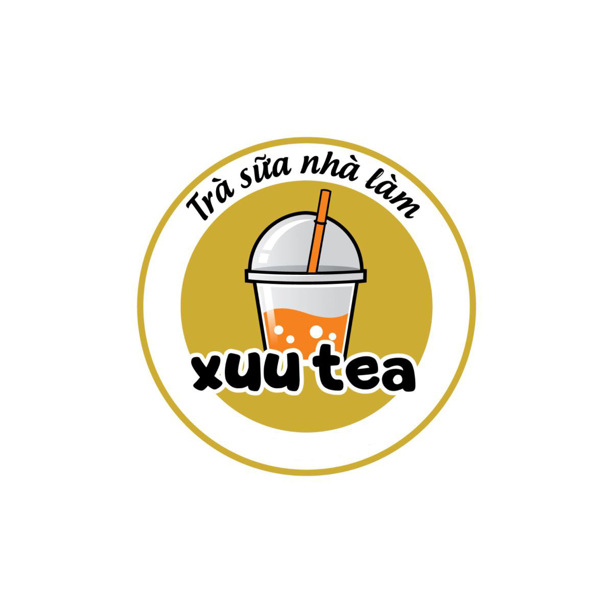 Logo hình cốc trà sữa 