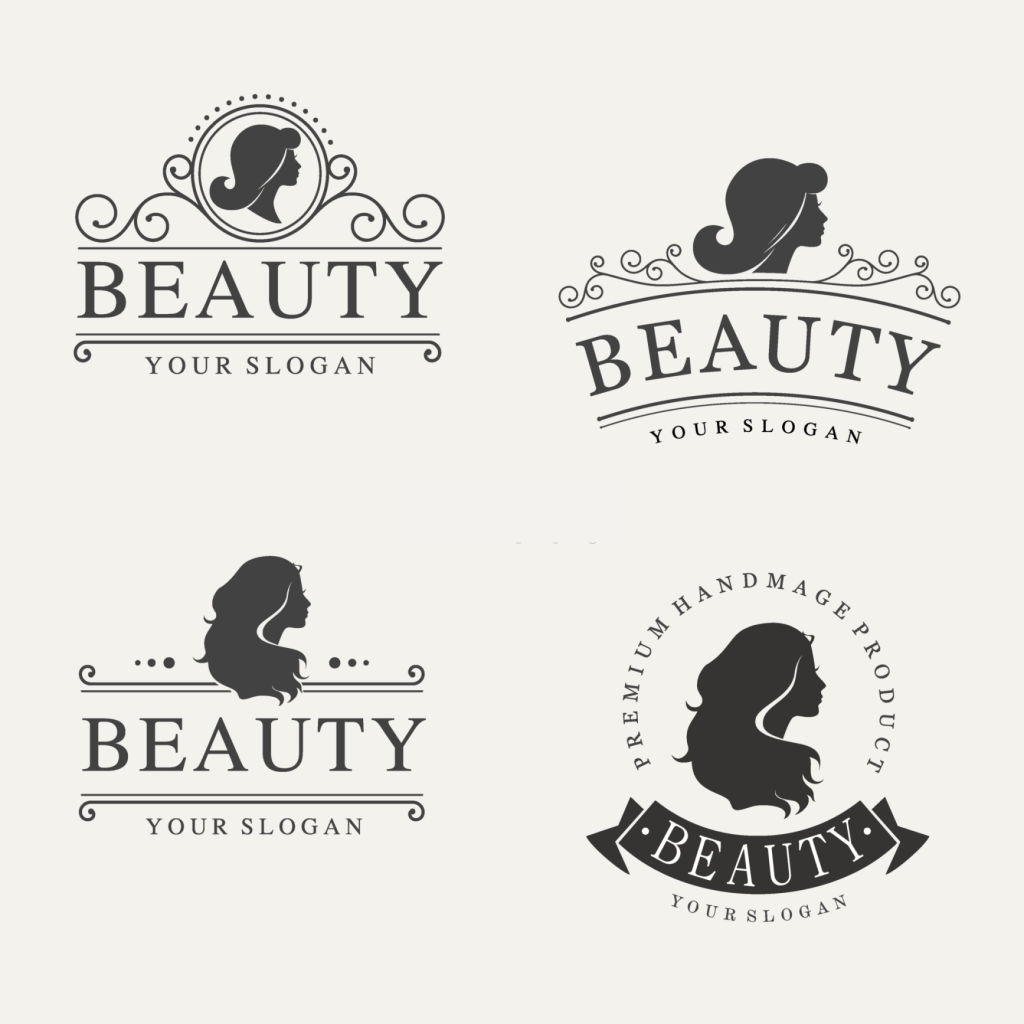 Logo tiệm cắt tóc cho nữ