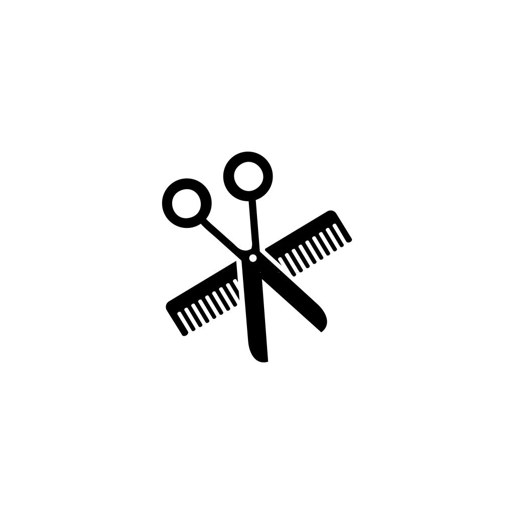 Logo tiệm cắt tóc cực kỳ đơn giản