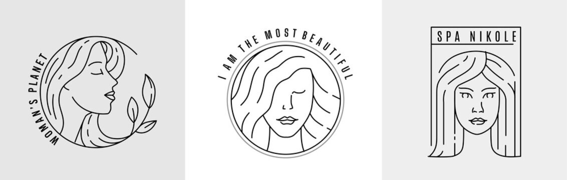 Logo tiệm cắt tóc spa