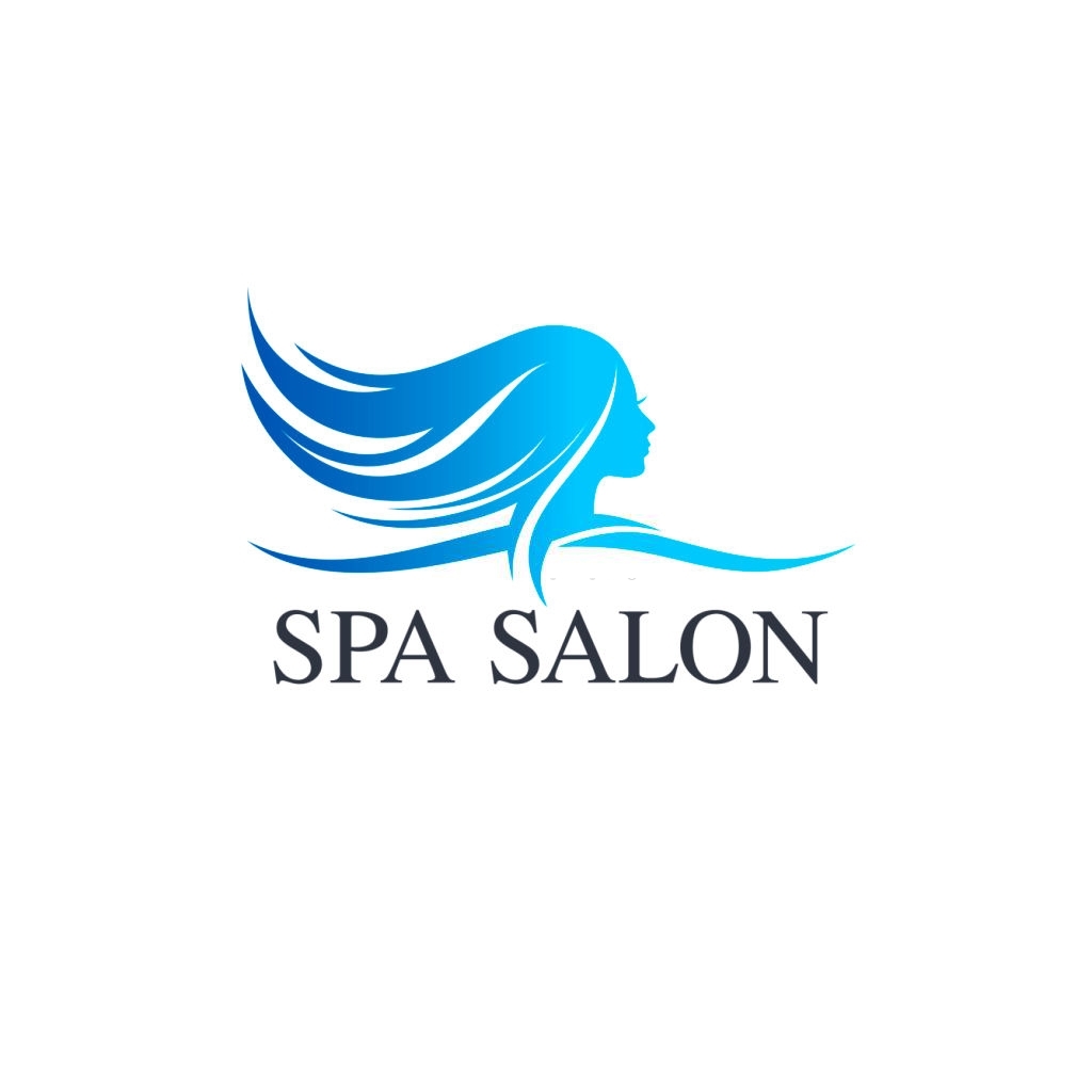 Logo tiệm cắt tóc xanh