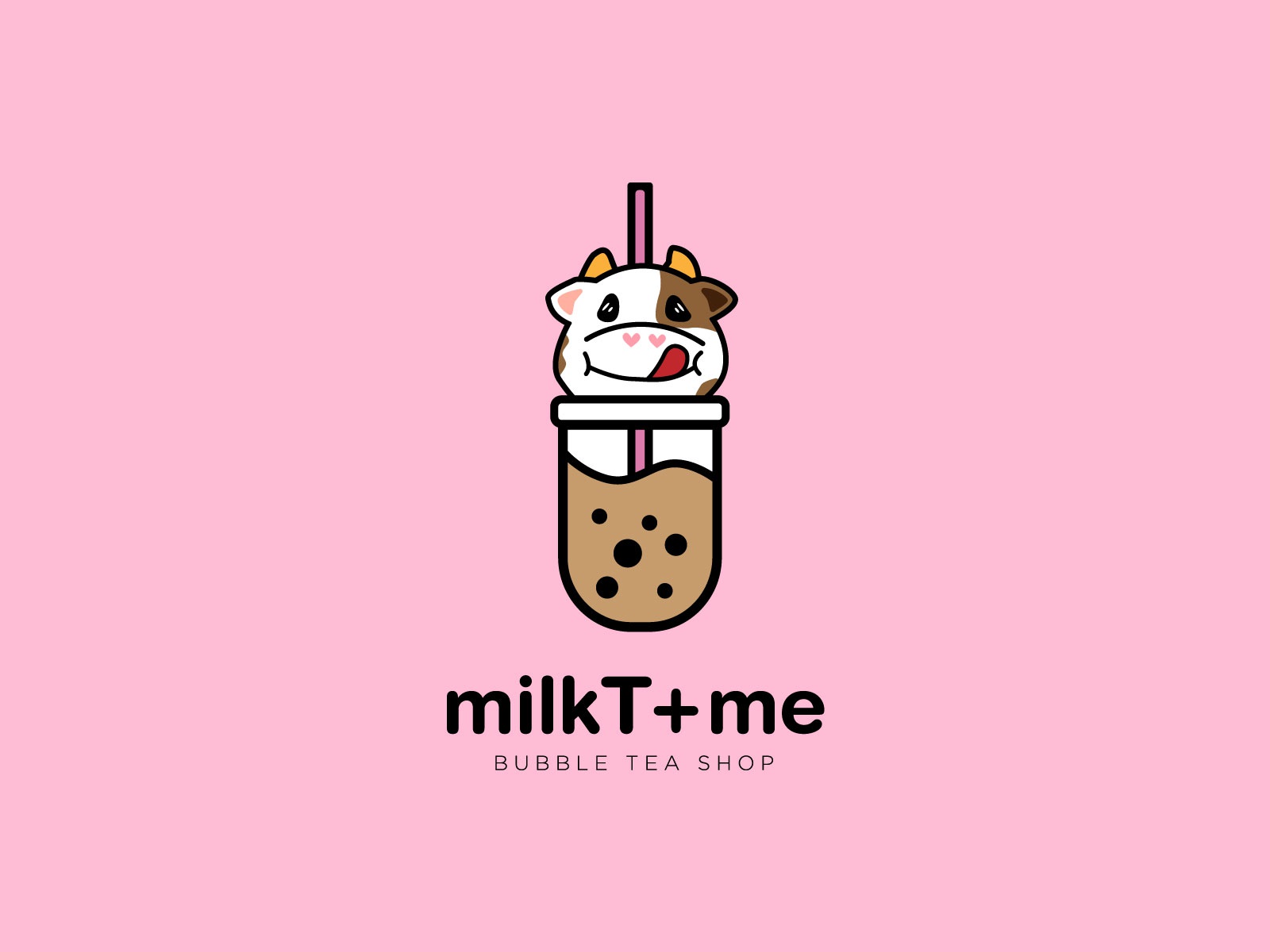 Logo trà sữa cute, ấn tượng