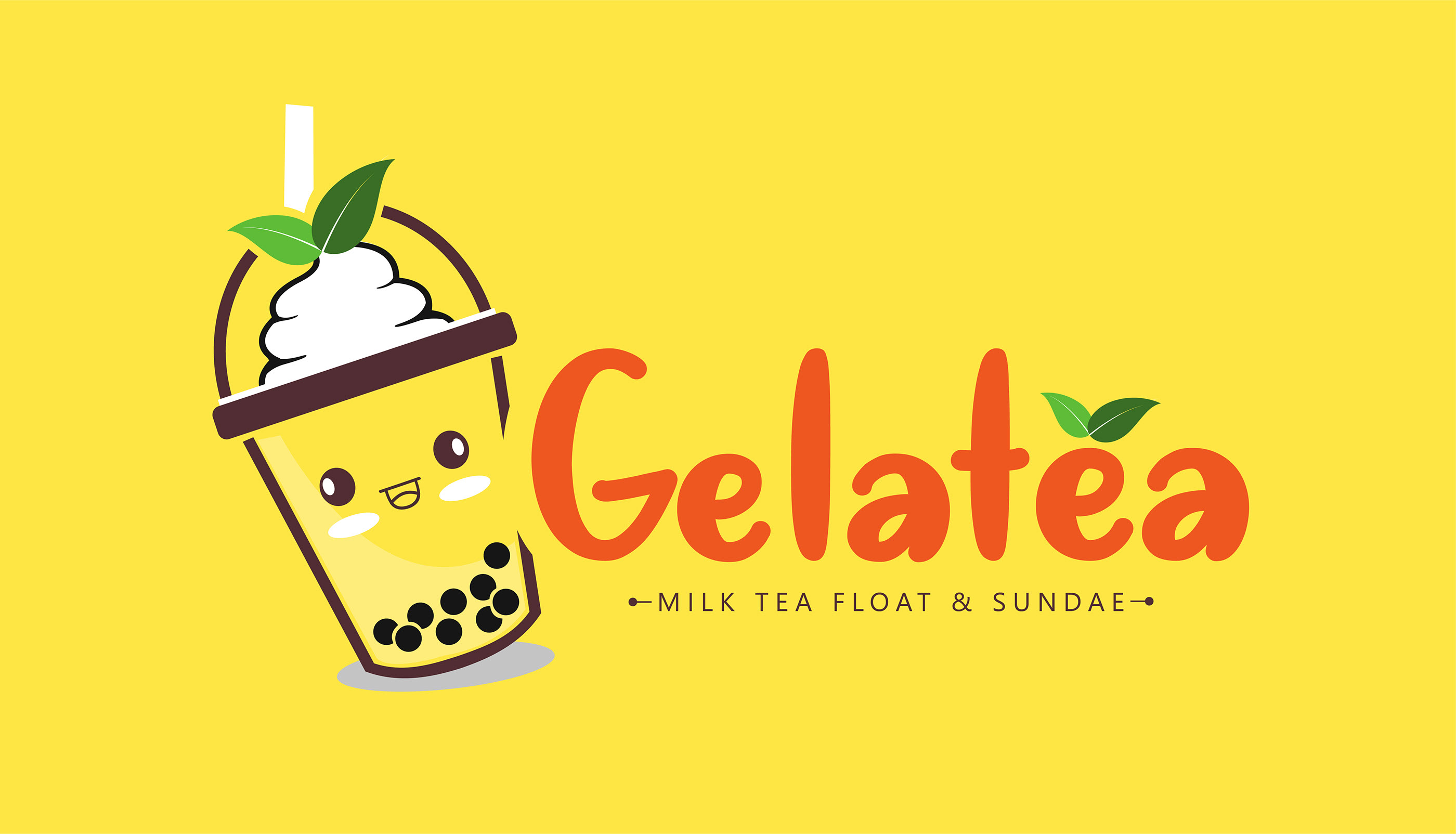 Logo trà sữa kem