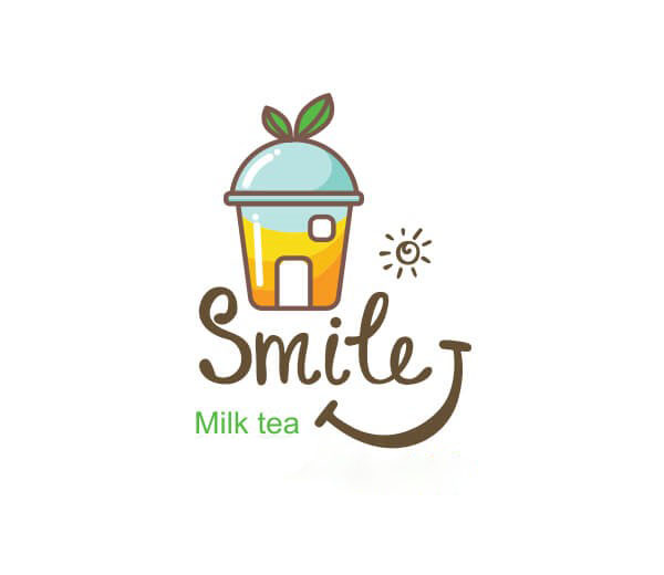 Logo trà sữa thu hút