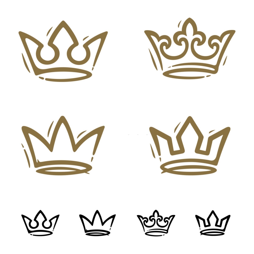 Mẫu logo vương miện đơn giản