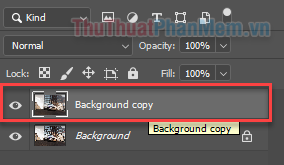 Khi Layer Background Copy được tạo ra, hãy đảm bảo bạn đã bấm chọn nó