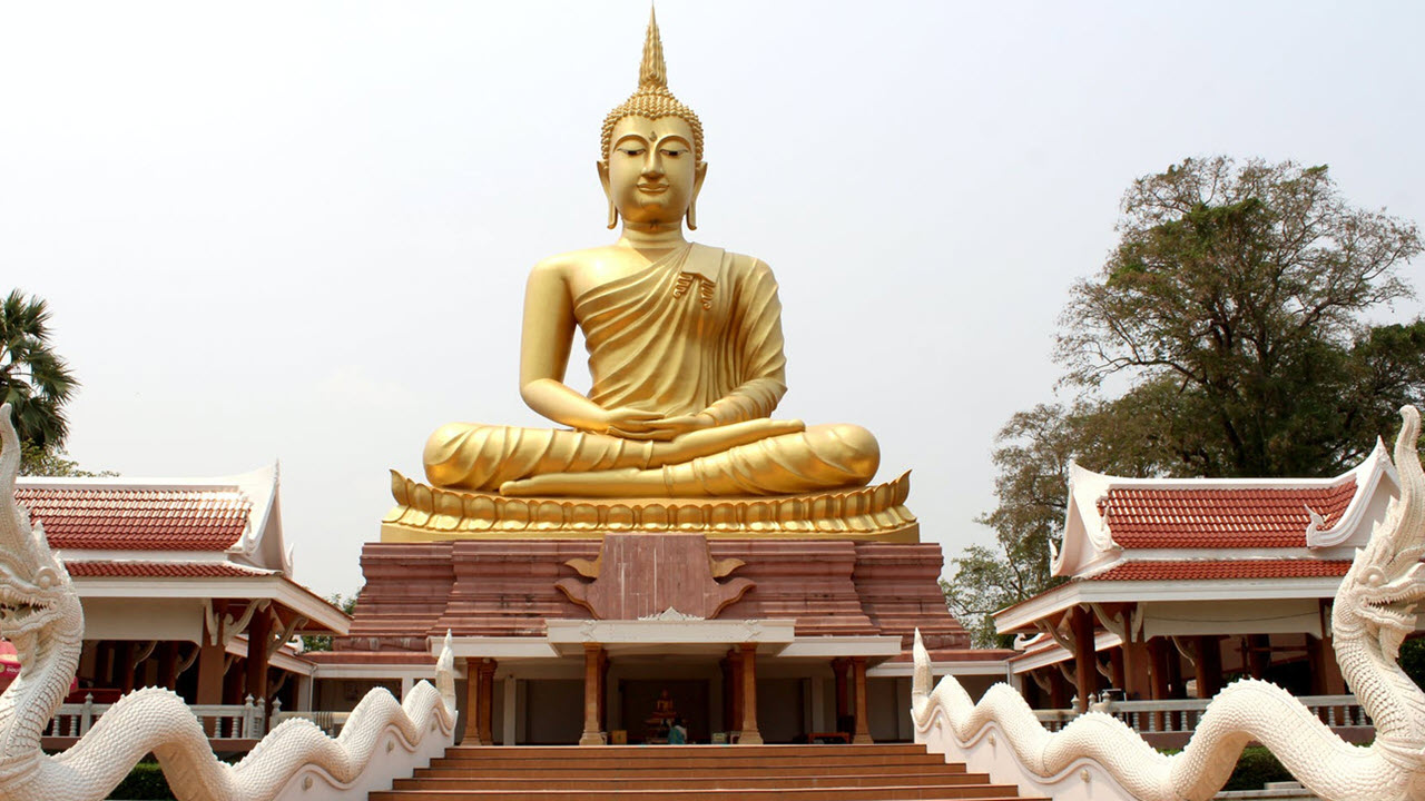 Ảnh tượng Phật nhũ vàng HD